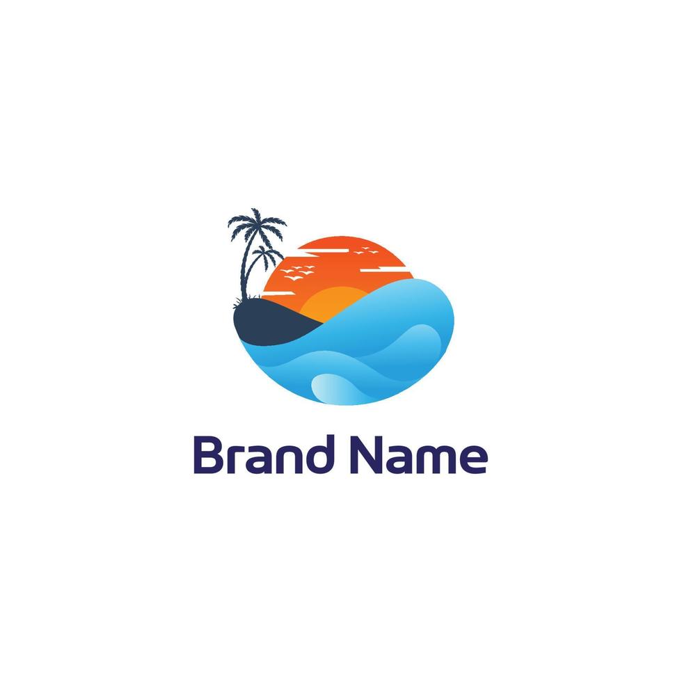 summer vacation Logo Design vector