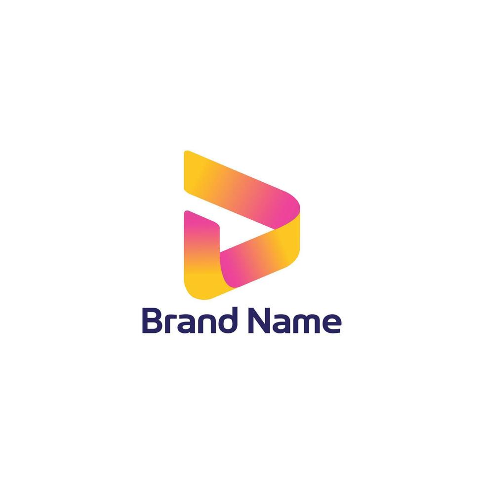 D Modern Abstract Logo Design vector