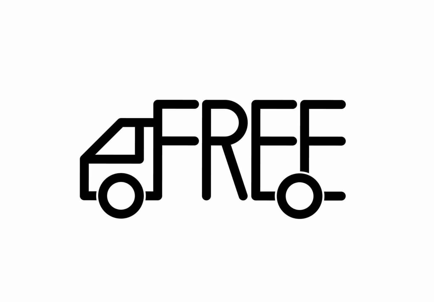 shipping truck free delivery icon isolated on white background vector