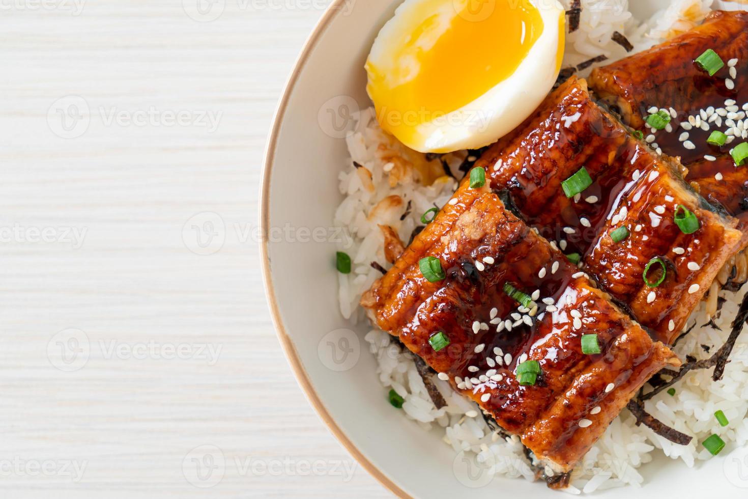 eel rice bowl or unagi rice bowl 11705989 Stock Photo at Vecteezy