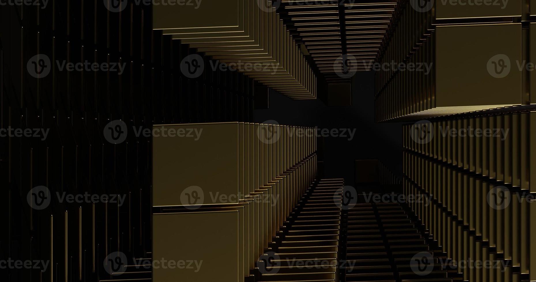 abstract background using overlapping square pattern facing forward with gold texture, 3d rendering and 4K size photo