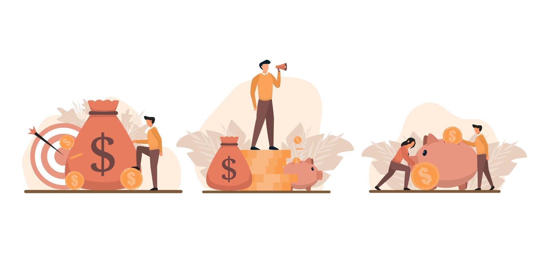 Finance Flat Bundle Illustration Design 11708114 Vector Art at Vecteezy