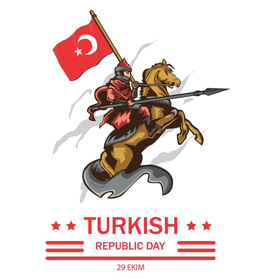 29 de octubre día de la república nacional de turquía vector