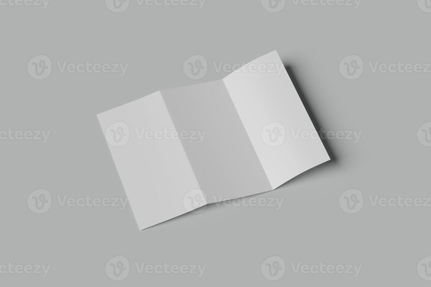 Trifold Blank Mockup photo