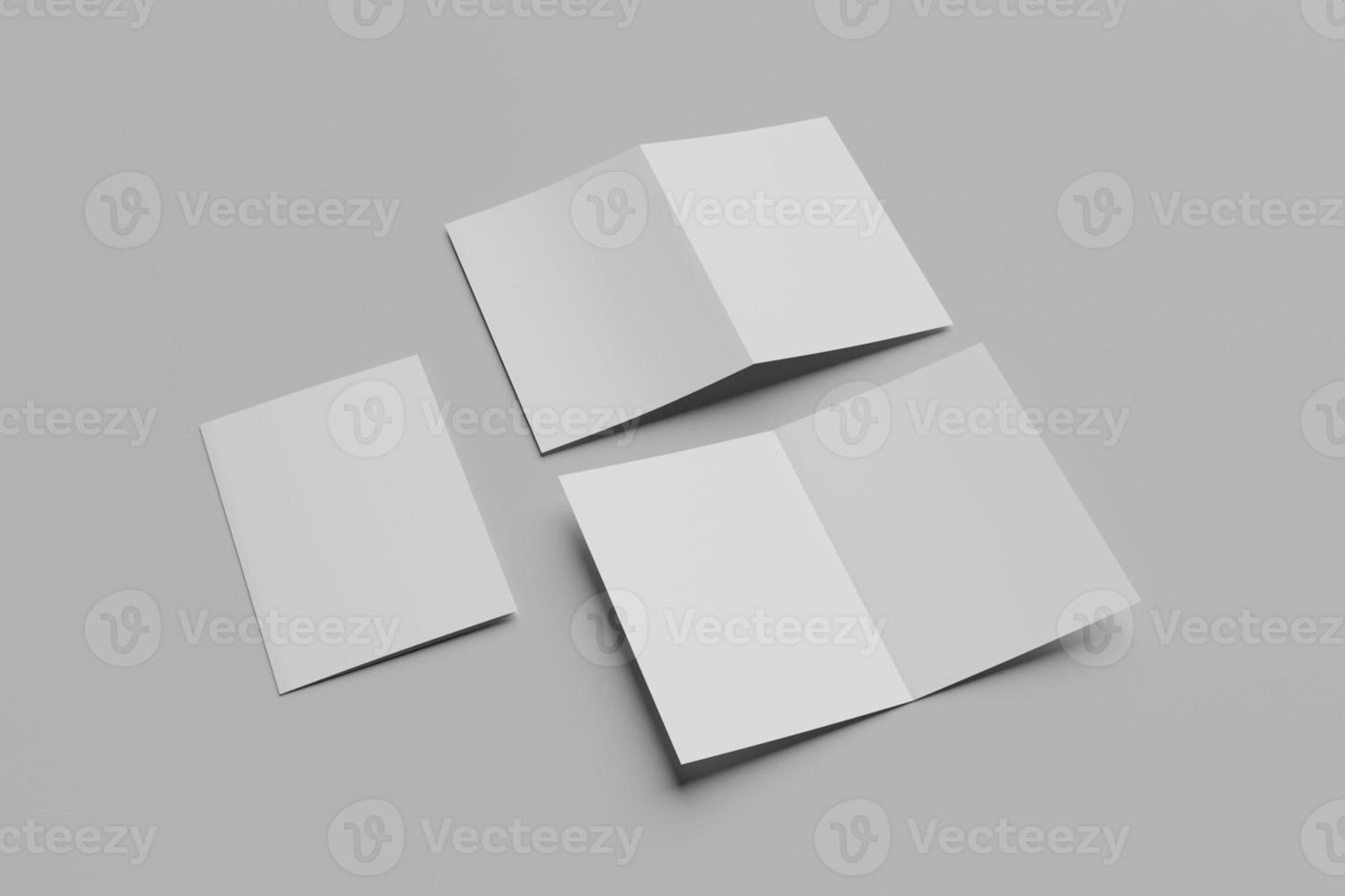 A4 Bifold Blank Mockup photo