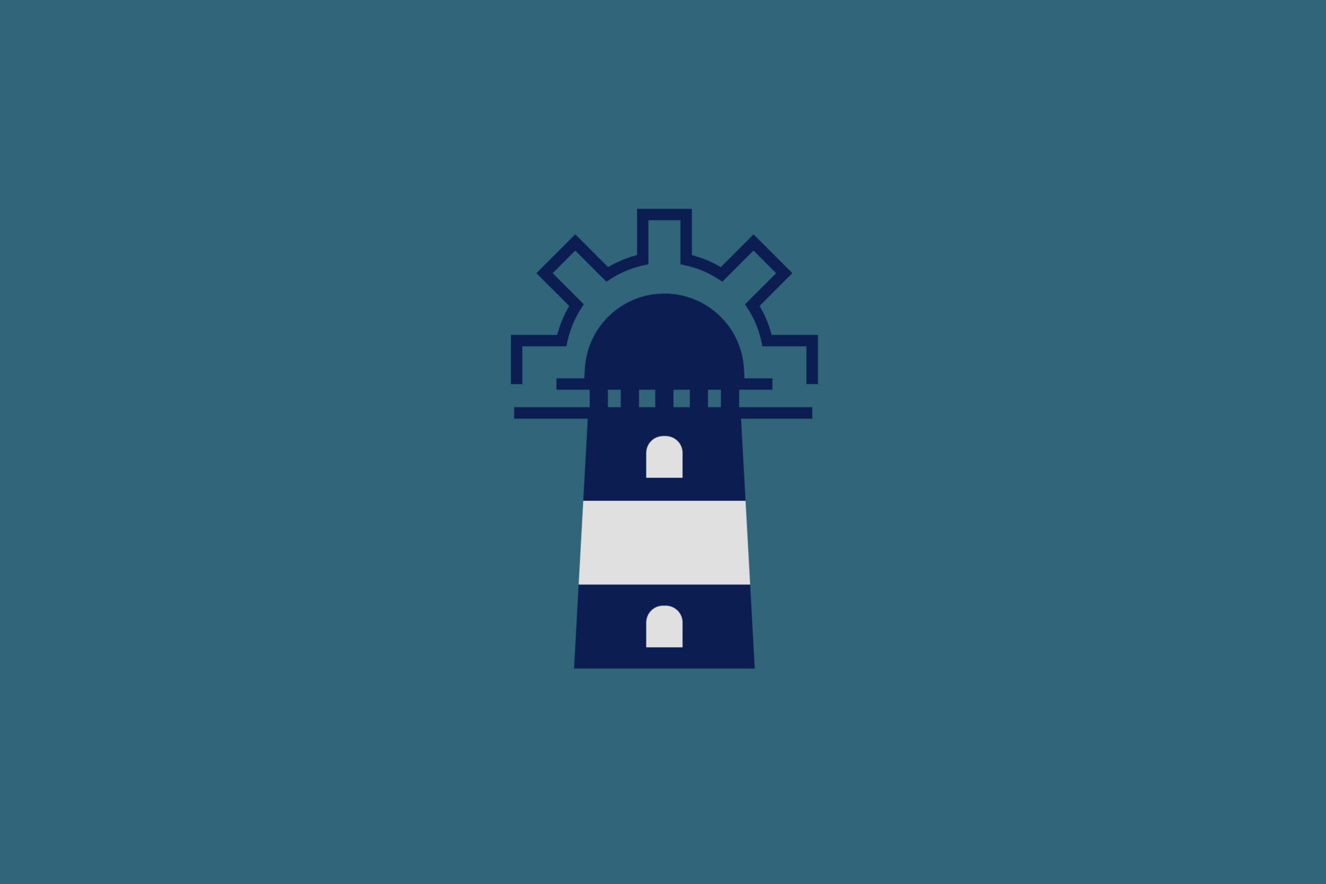 Lighthouse Machine Logo 11708333 Vector Art at Vecteezy