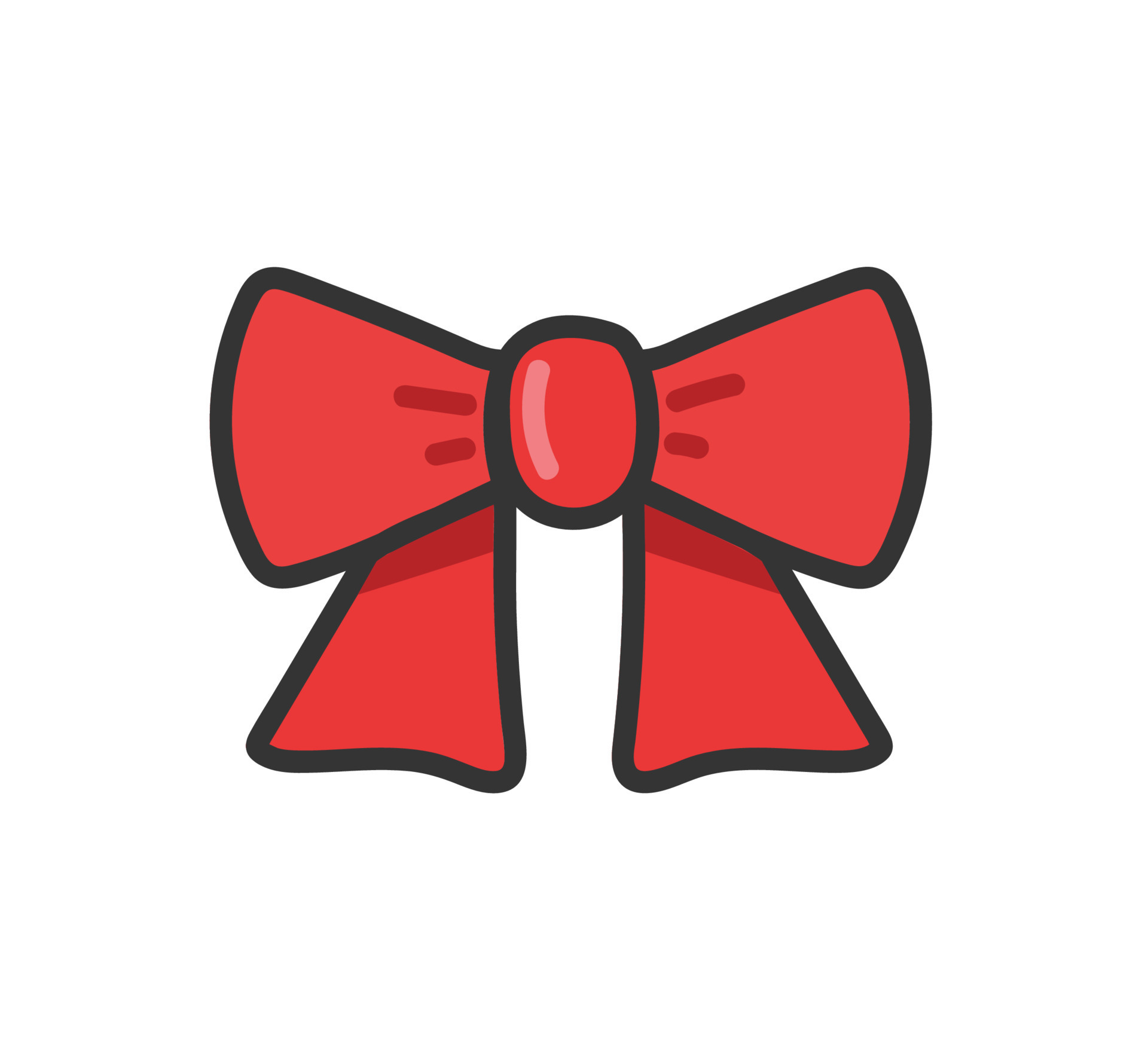 Cute Ribbon Bow Icon Stock Vector (Royalty Free) 1172752117