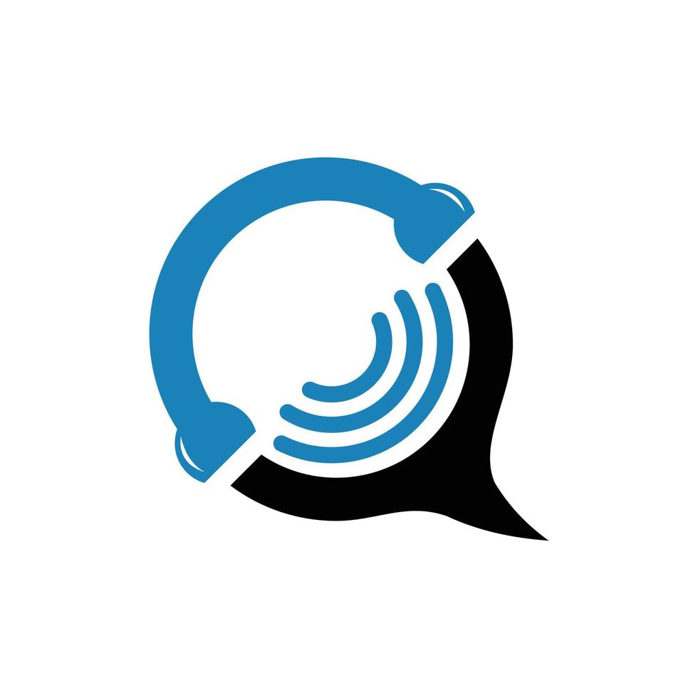 Phone Speech Technology Modern Logo vector