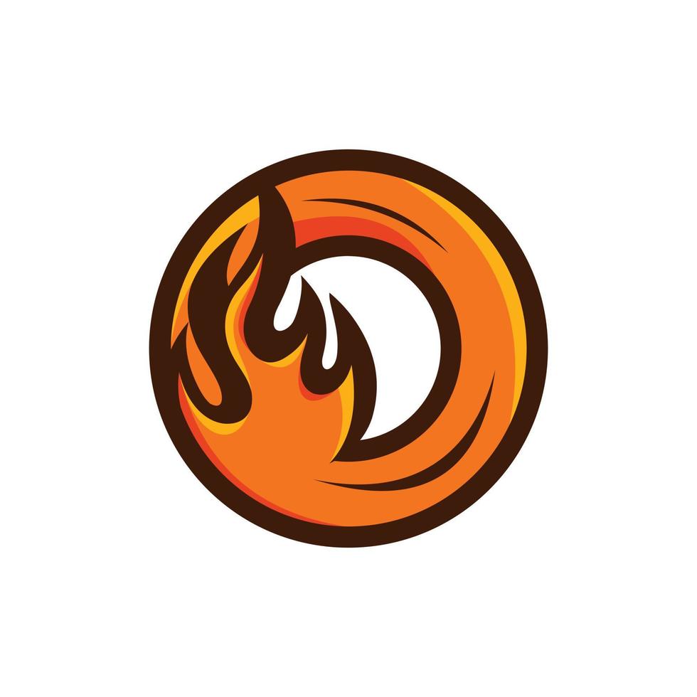 Letter O Burn Fire Abstract Creative Logo vector