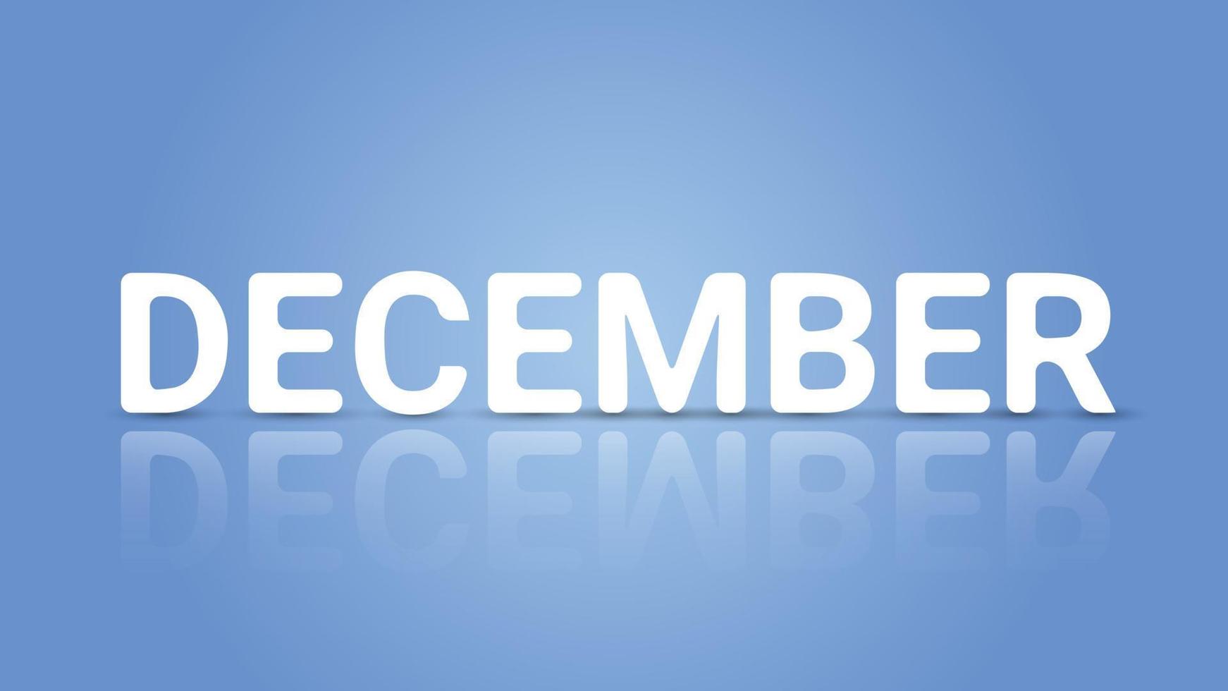 December Text in 3D Style vector