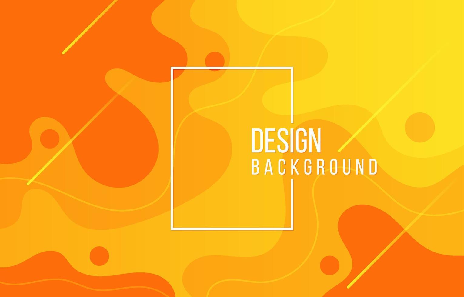 vector illustration modern abstract orange and yellow fluid background