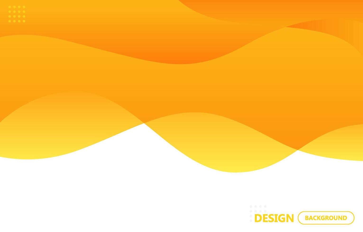 ilustración vectorial fondo fluido naranja y amarillo abstracto moderno vector