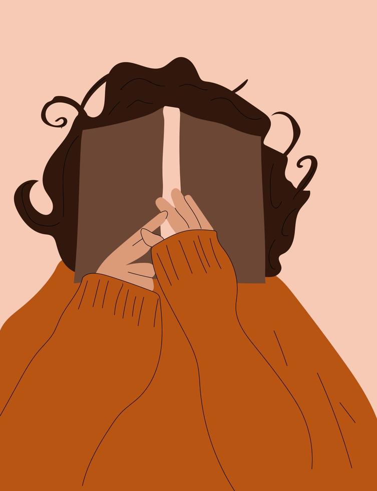 Female hands hold open book.Business, education, literature, read and library concept. Vector illustration Isolated from background.