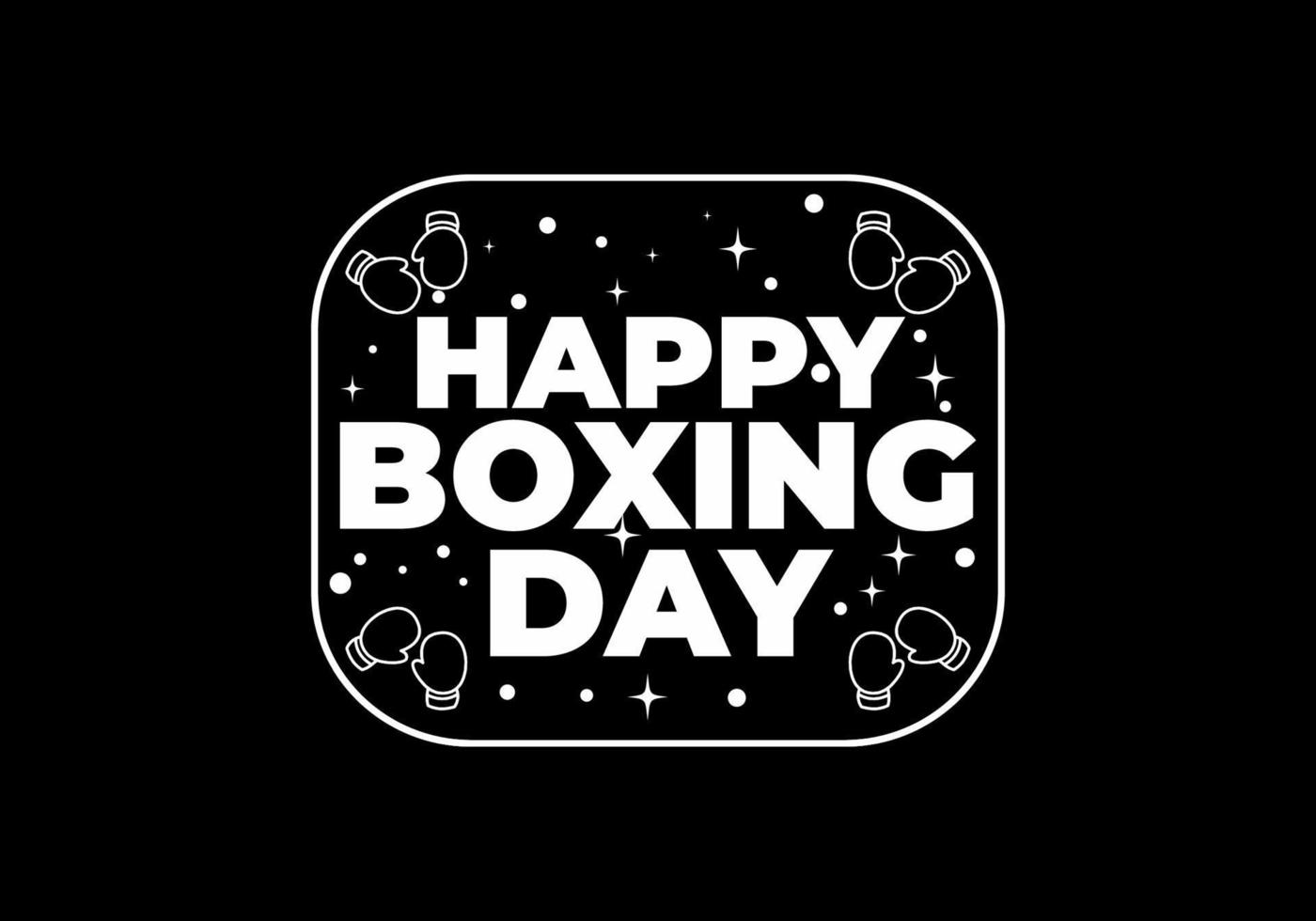 diseño de efectos de texto, feliz día del boxeo. vector