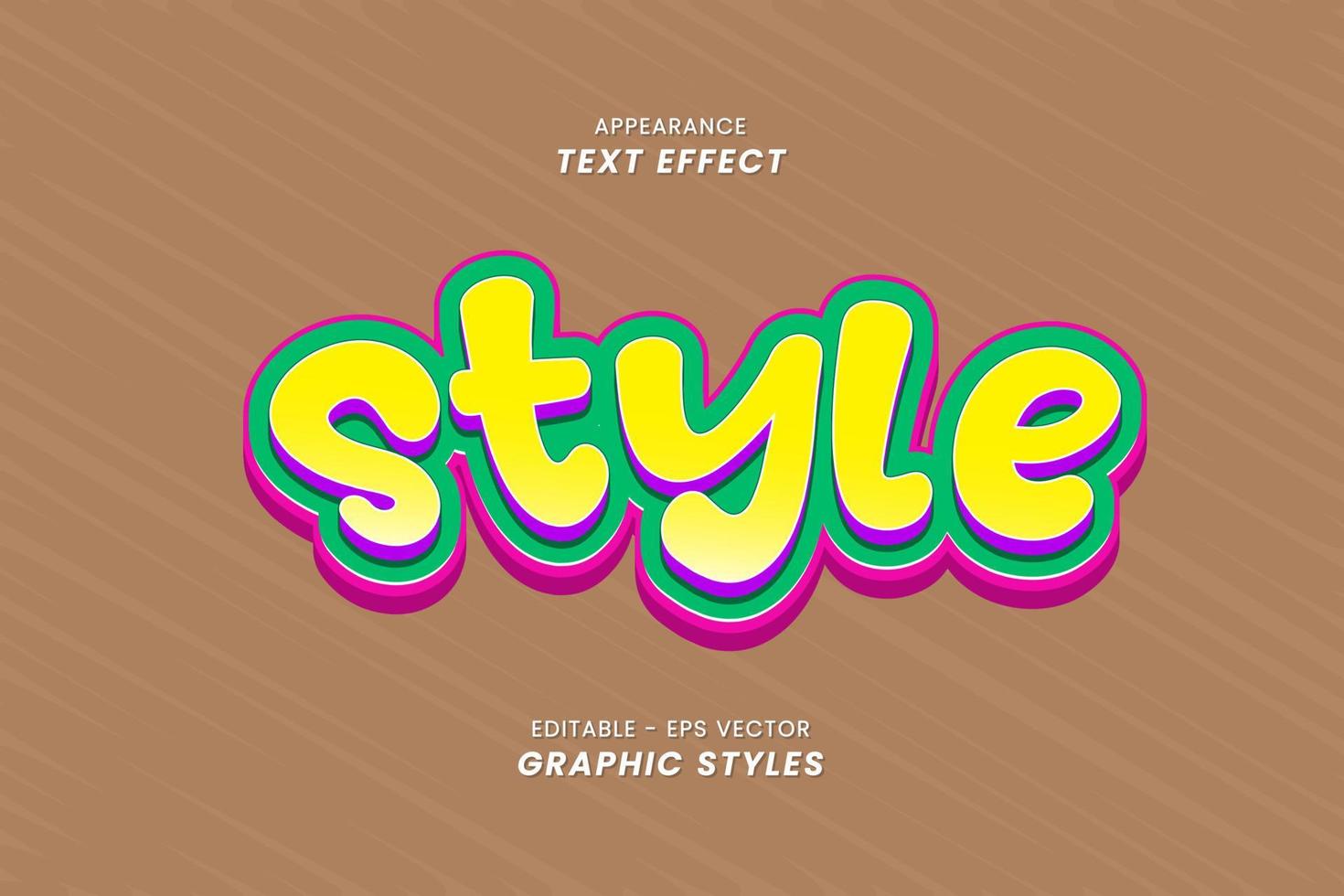 Editable Text Effect - Word Style with Modern Theme. vector