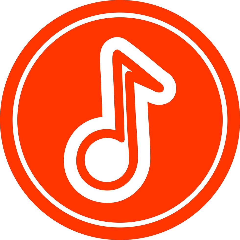 musical note circular icon vector