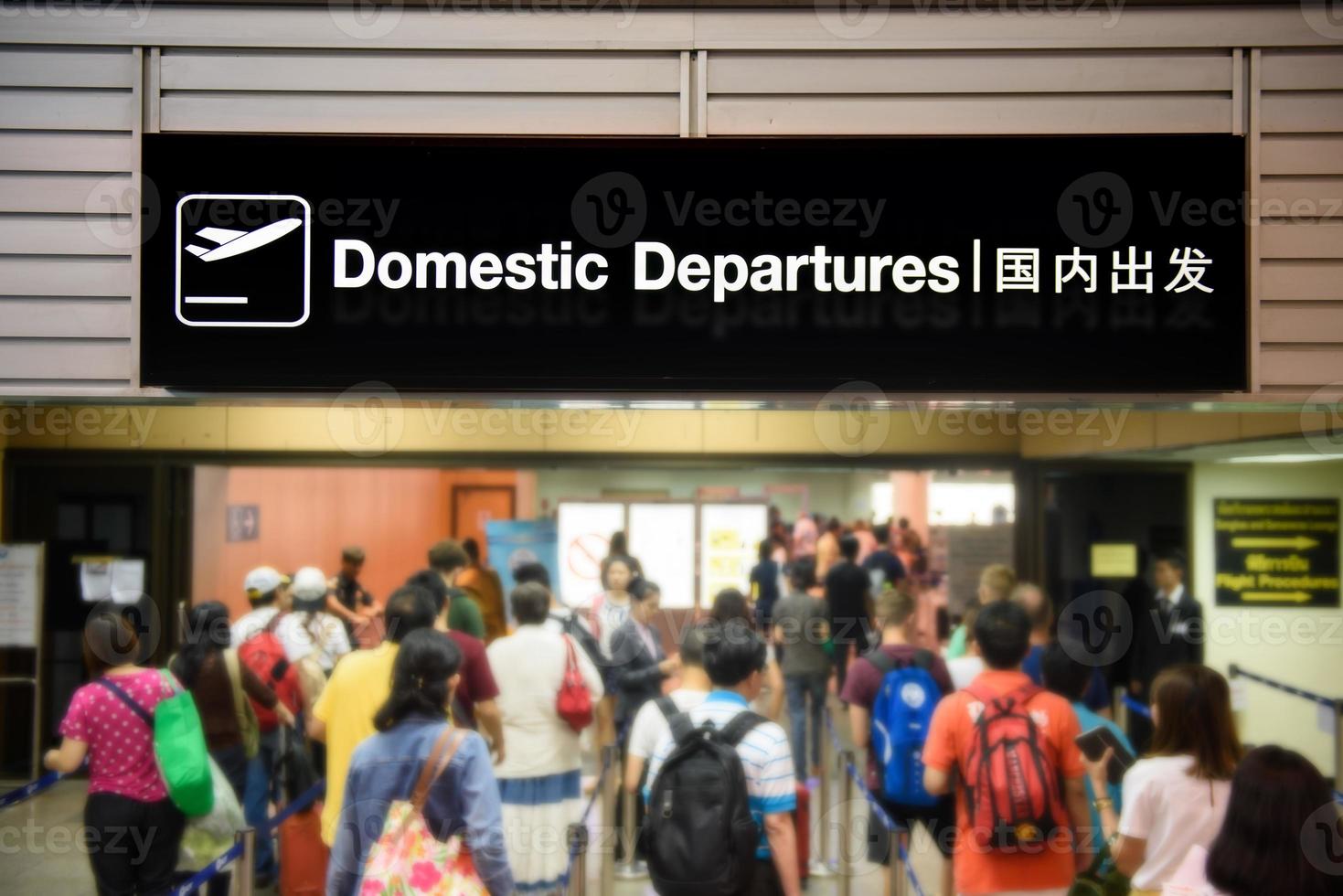 Domestic departures and people in area photo