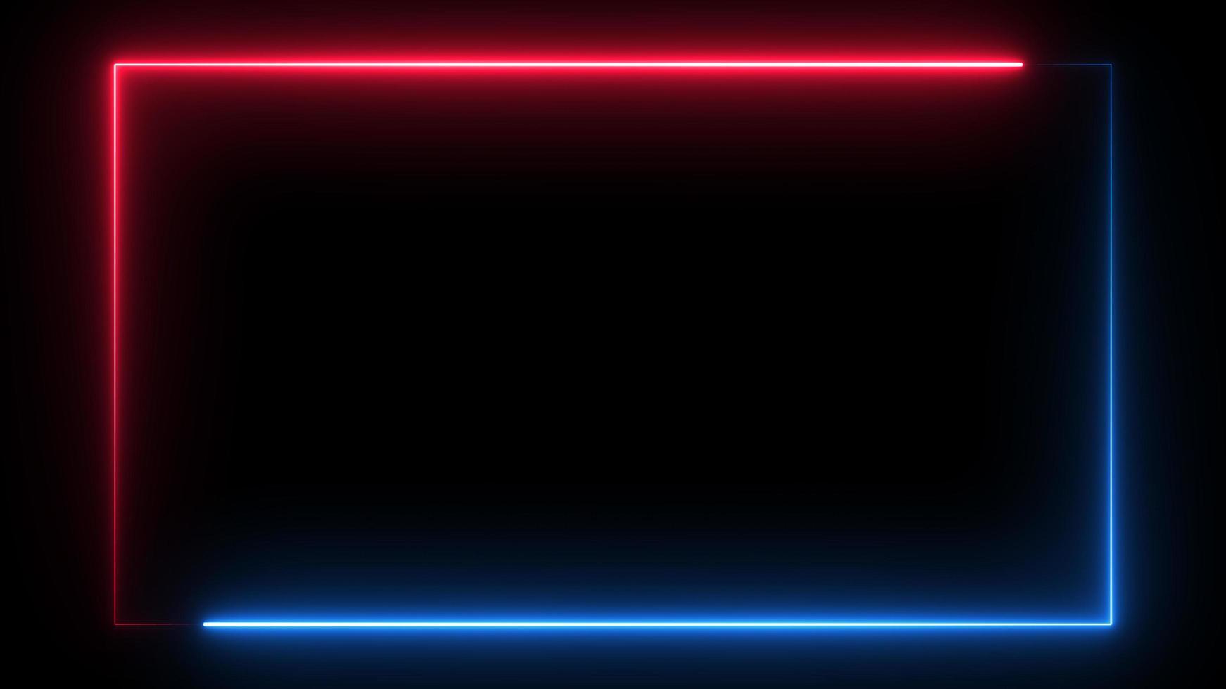 Neon Line Loop animation, motion frame border, blue and red rectangle, bright, animated, colorful effect, futuristic glow, neon glowing loop, electric energy, abstract wallpaper, gradient graphic photo