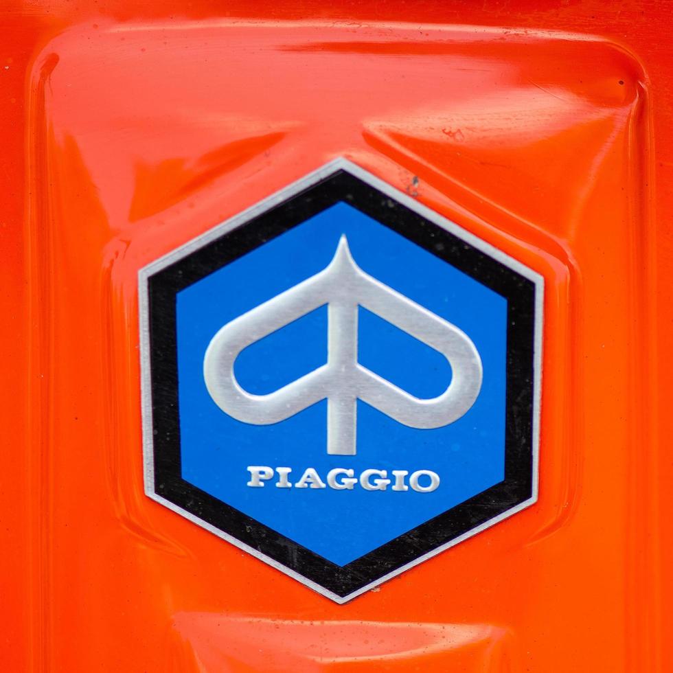 San Pellegrino Terme Italy 2016 Logo Piaggio of Vespa photo