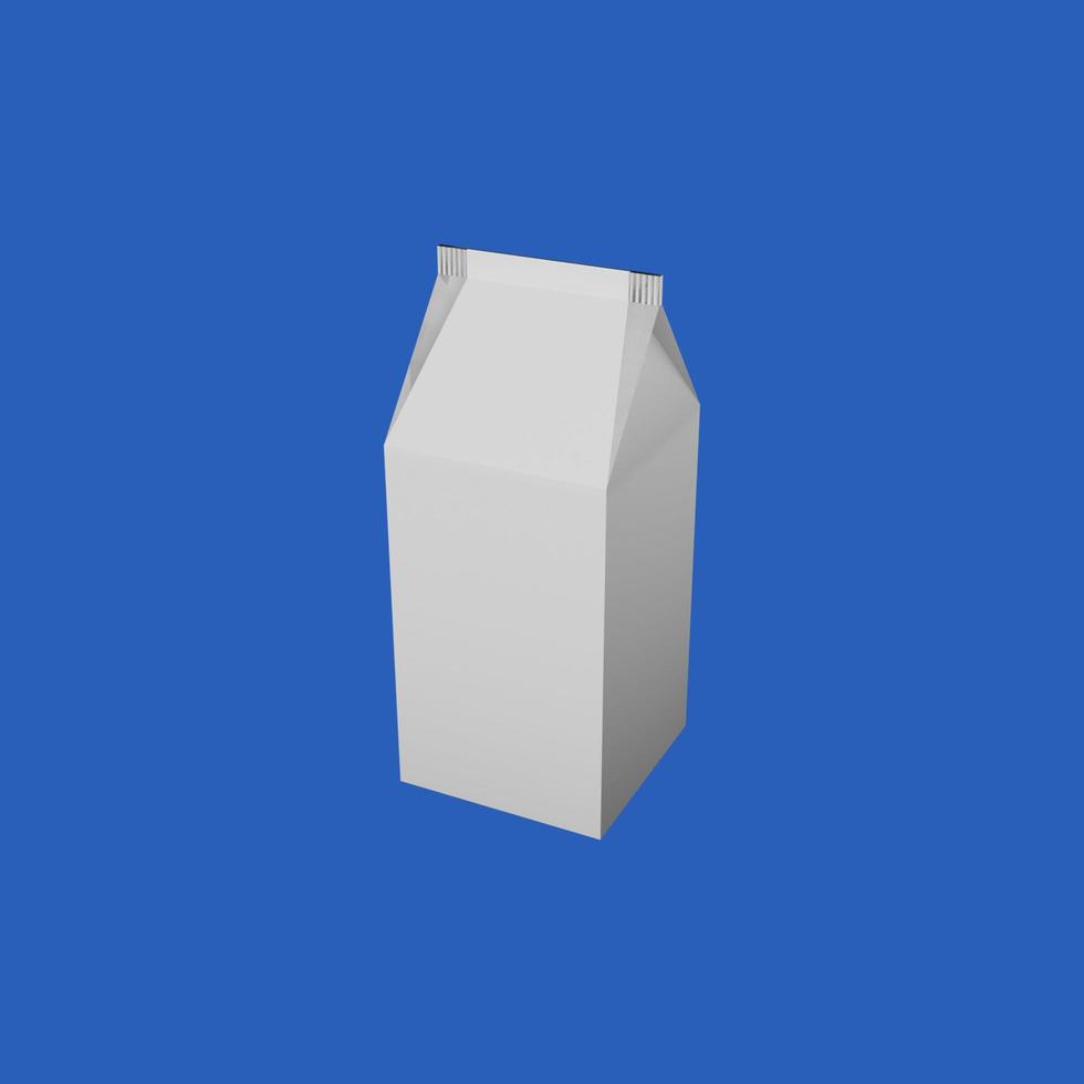 3D rendering of milk suitable for 3d mockup photo