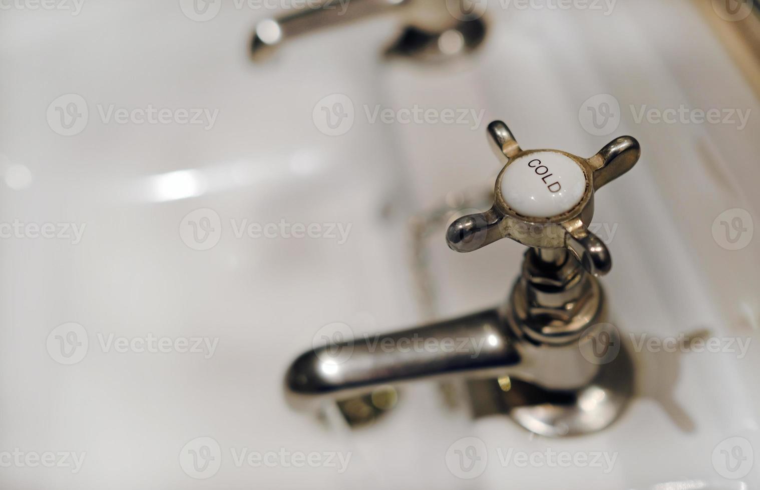 Old fashioned faucet and sink photo