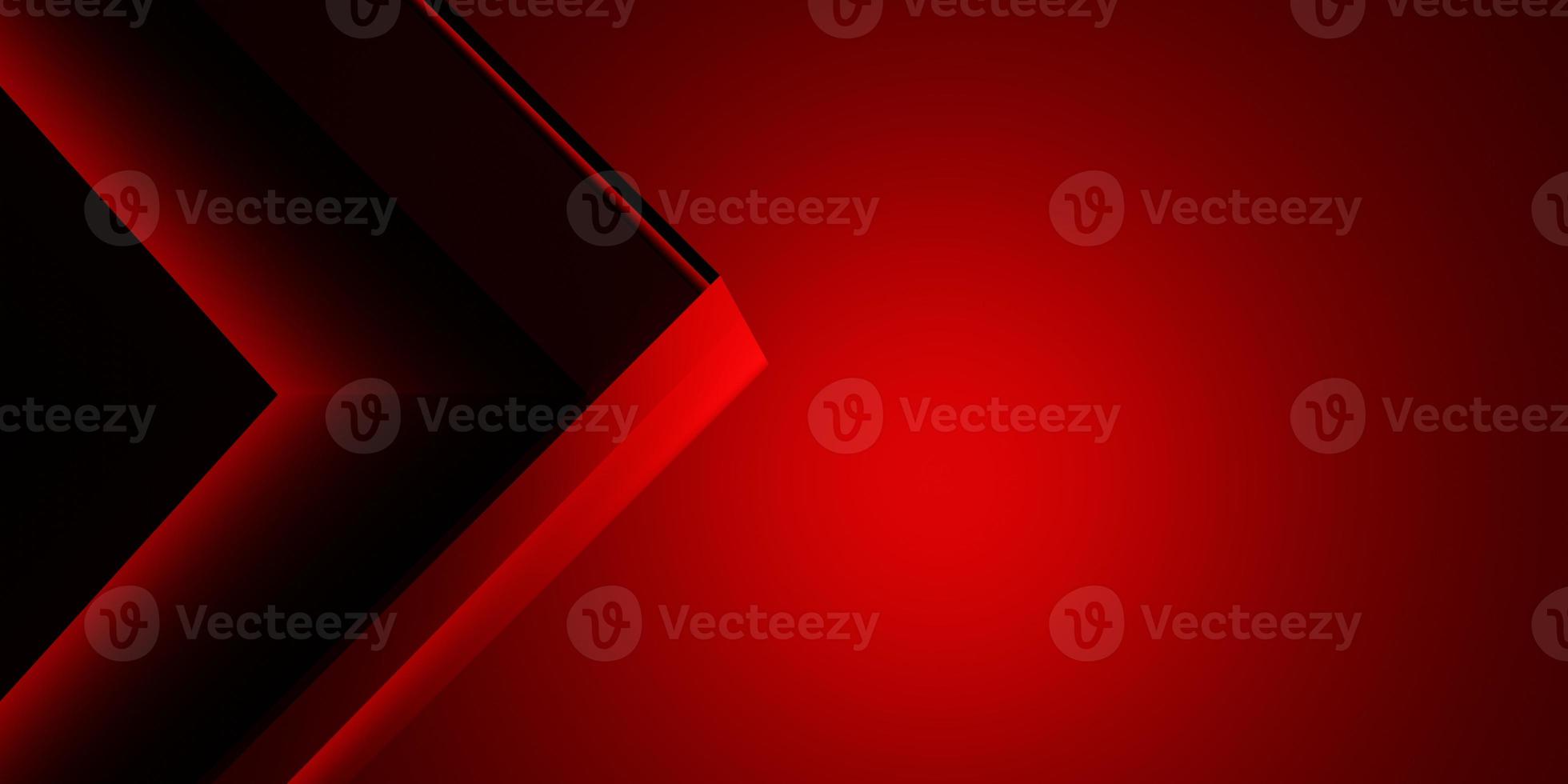 3d rendering of red and black abstract geometric background. Scene for advertising, technology, showcase, banner, cosmetic, fashion, business, metaverse, game. Sci-Fi Illustration. Product display photo