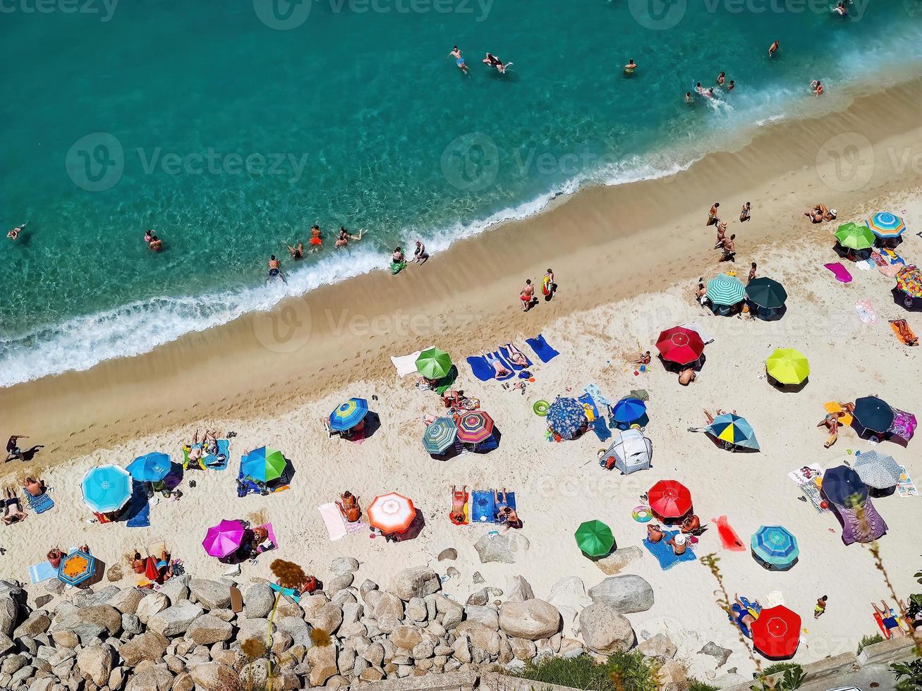 aerial view of the landscape of the Calabrian coast in Italy, you can see the port of Gioa Tauro and the neighboring countries, travel reportage photo