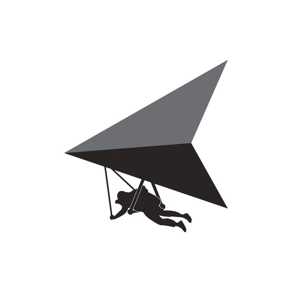 Hang gliding icon vector