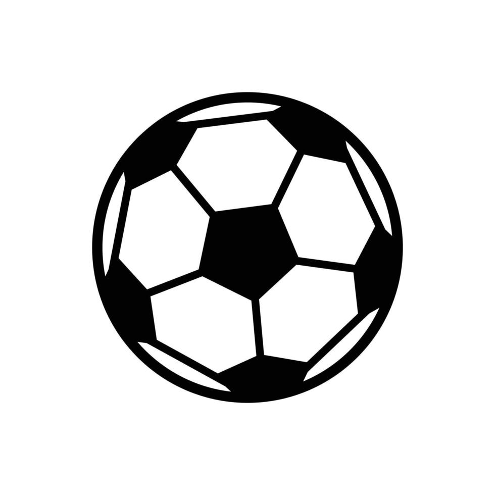 plantilla de diseño de vector de icono de balón de fútbol en fondo blanco