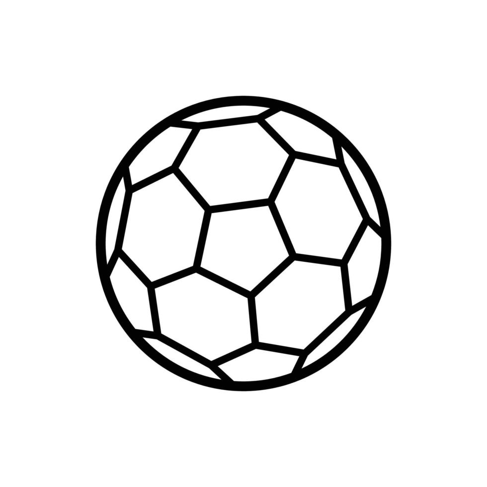 plantilla de diseño de vector de icono de balón de fútbol en fondo blanco