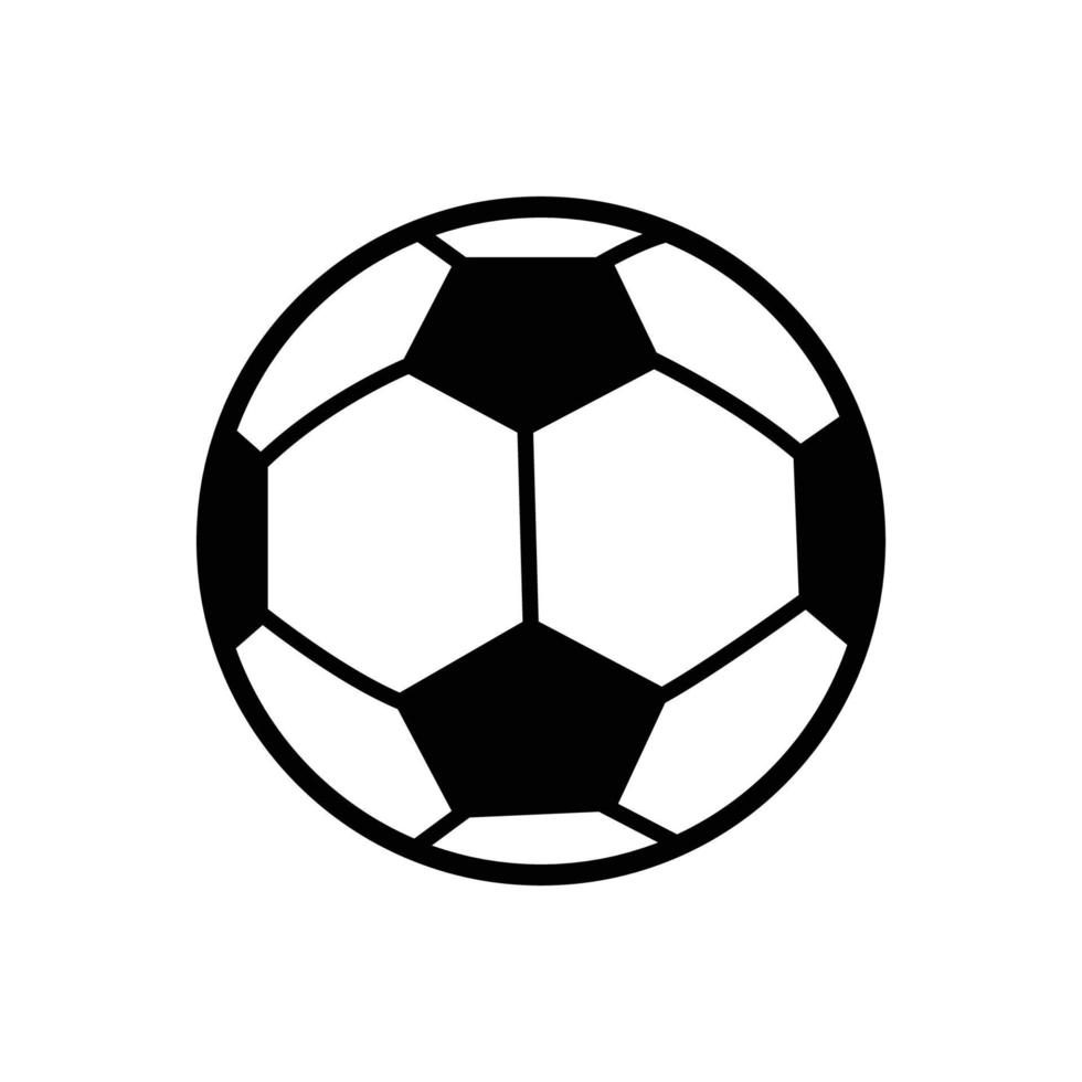 plantilla de diseño de vector de icono de balón de fútbol en fondo blanco