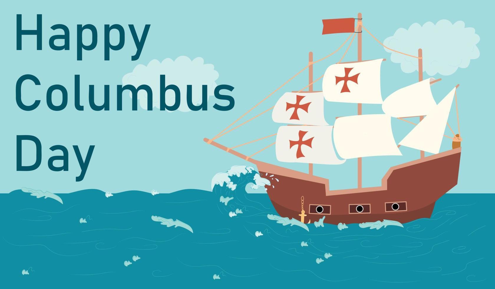 Happy Columbus Day. 11710308 Vector Art at Vecteezy