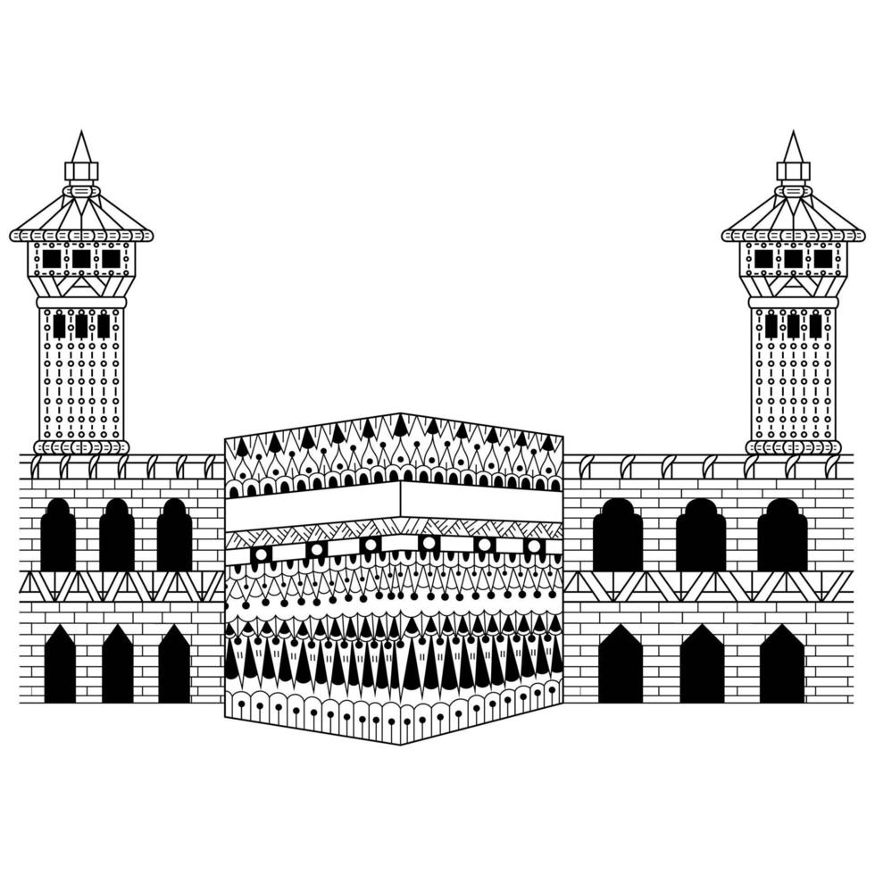 arte de línea kabah vector