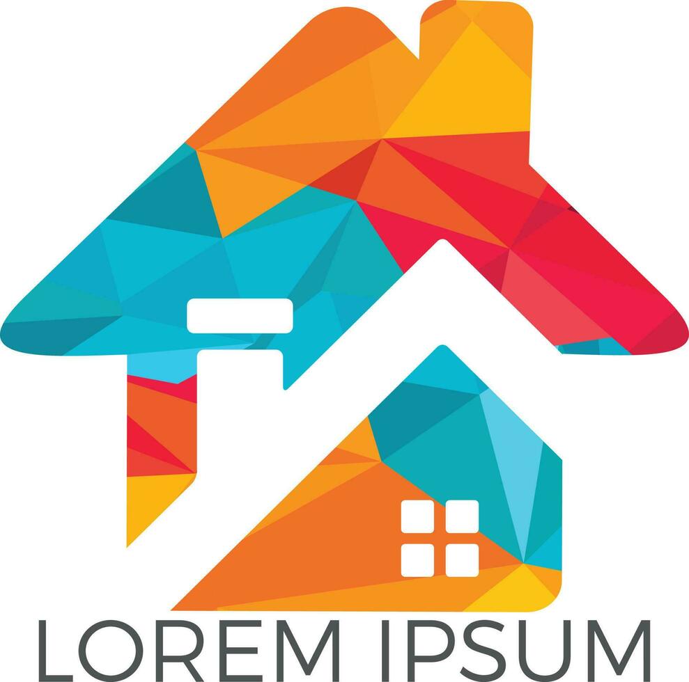 Creative Real Estate logo design. Property and Construction Logo design. Real estate service, construction, Growth house, arrow up home concept. vector