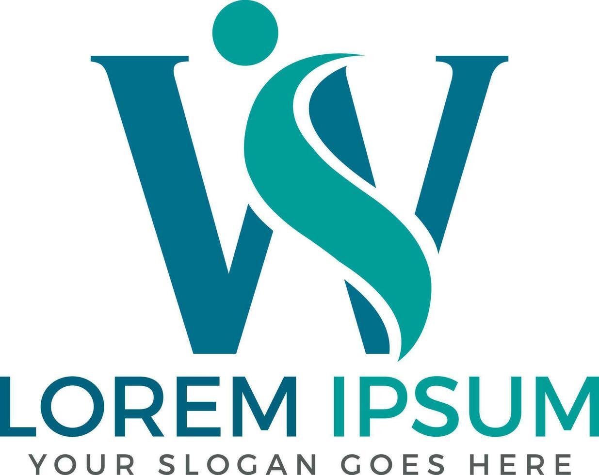 Letter W adoption and community care logo design. vector