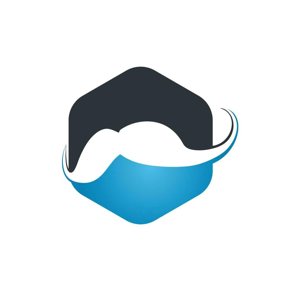 diseño de vector de icono de bigote. icono de vector de conciencia de cáncer movember. signo del mes de concientización de movember.