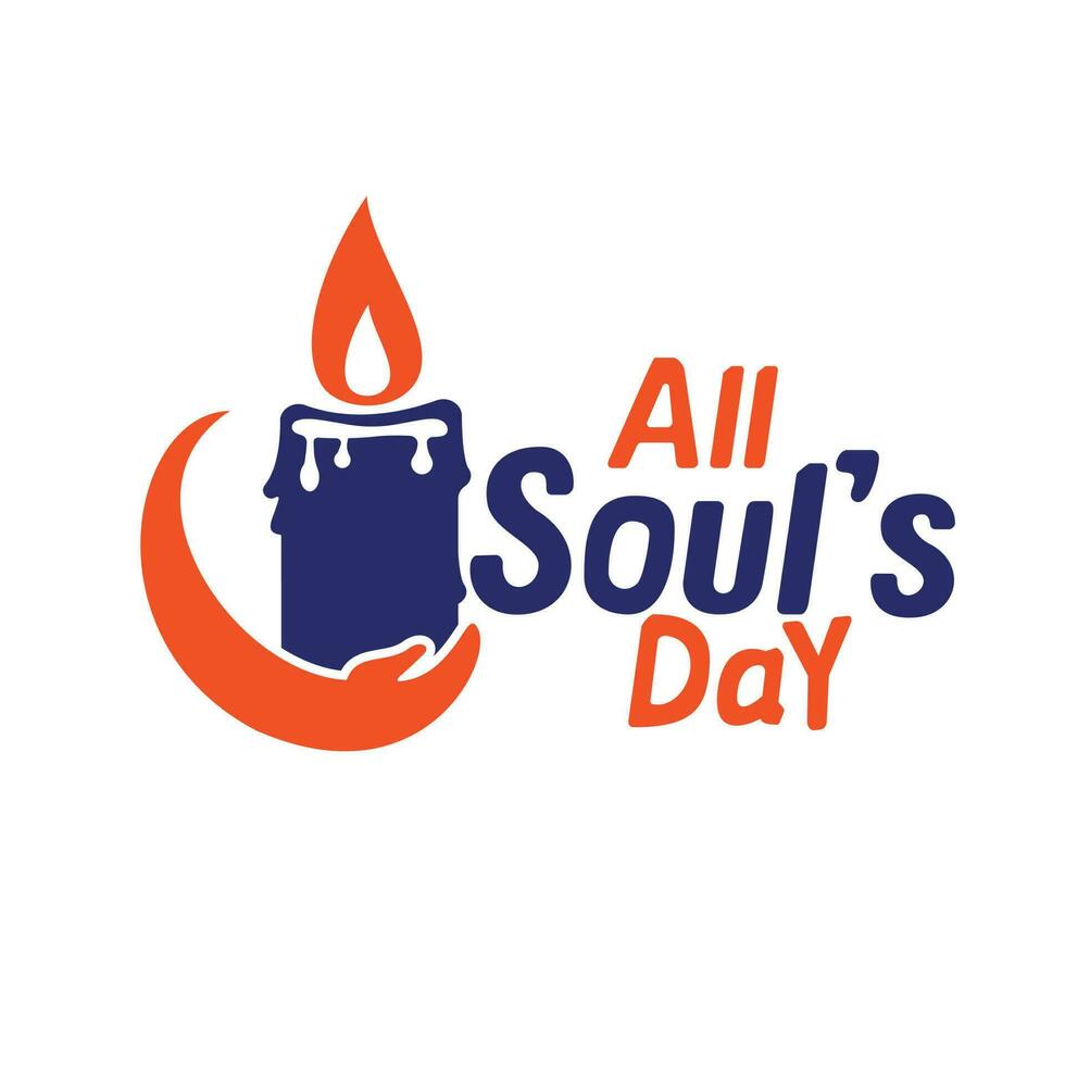 All souls day type vector design. Vector illustration of a Background for All Soul's Day.