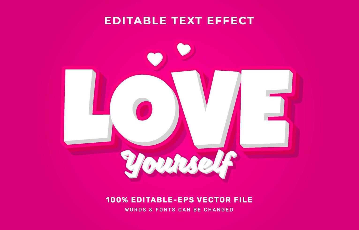 Love text effect vector