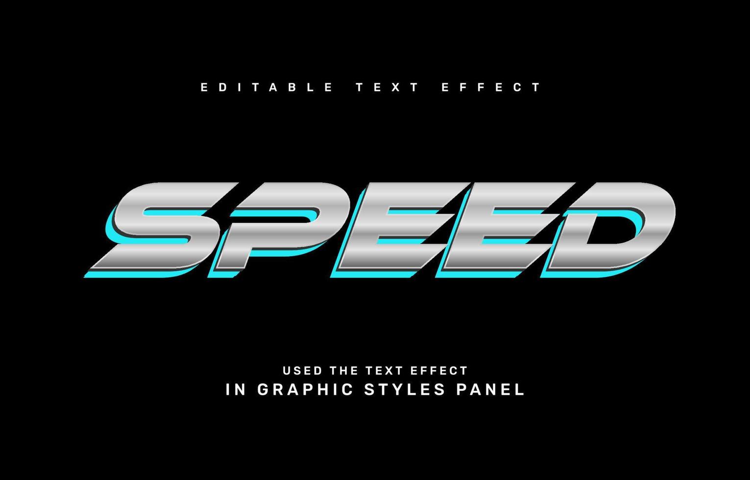 Speed editable text effect template vector