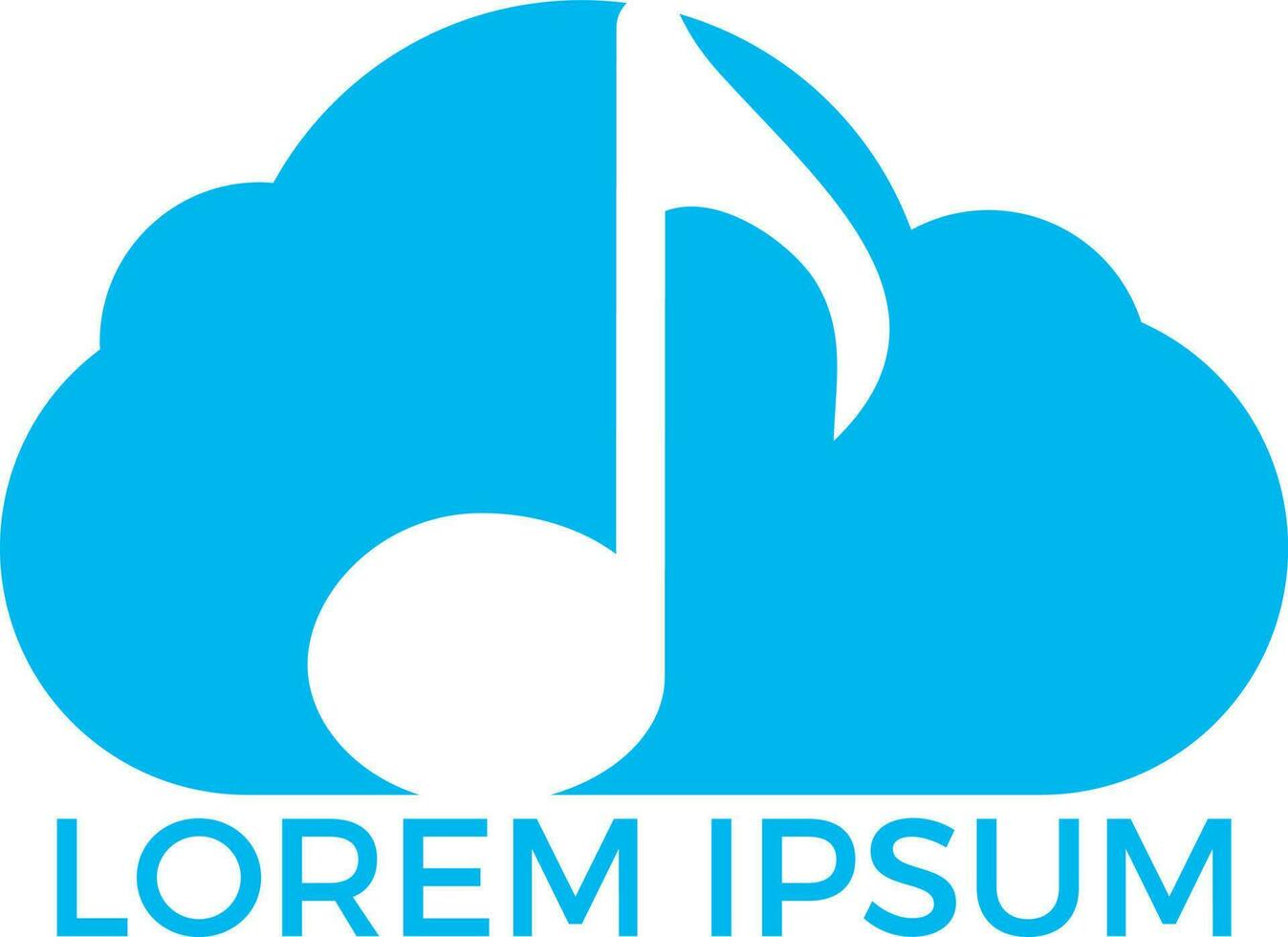 Cloud music vector design. Musical note in Cloud icon vector design. Logo concept for musical company and mobile app.