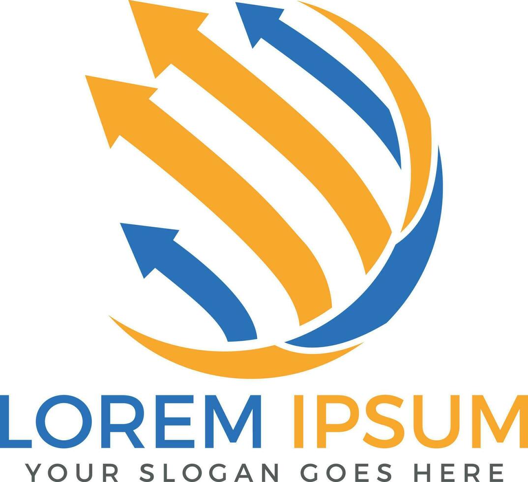 Business finance logo design. Growth graphic vector logo design.