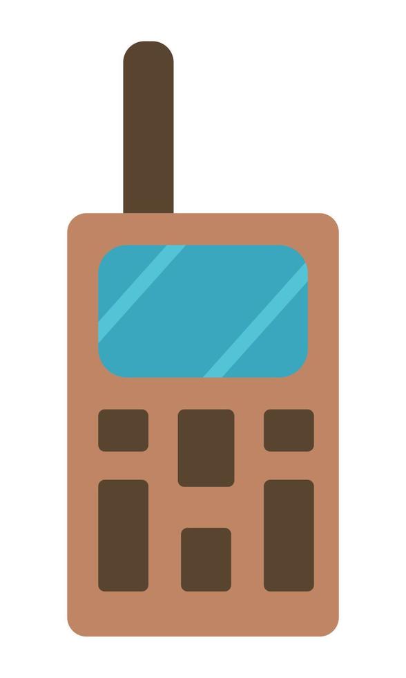 Walkie-talkie is isolated on a white background. Equipment for communicating at a distance during emergencies. Flat style. Vector illustration