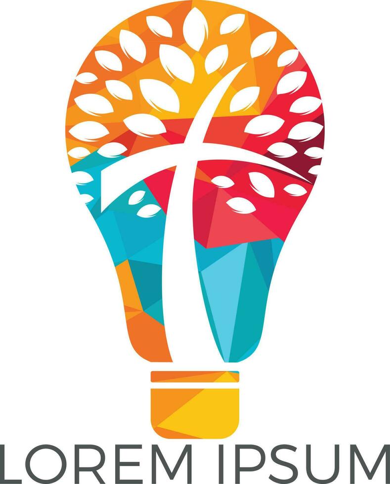 Church logo design. Ministry Logo Design for Church. The Lamp of Jesus Christ. God's lamp sign. vector