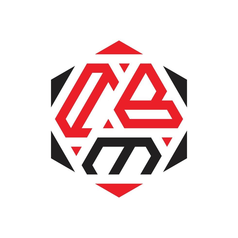 diseño de logotipo de tres letras de polígono creativo vector