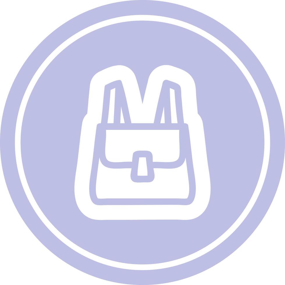 school satchel circular icon vector