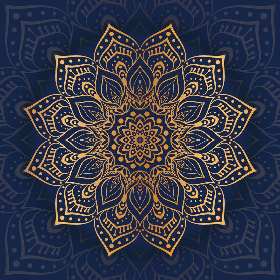 Abstract Golden Luxury mandala background vector