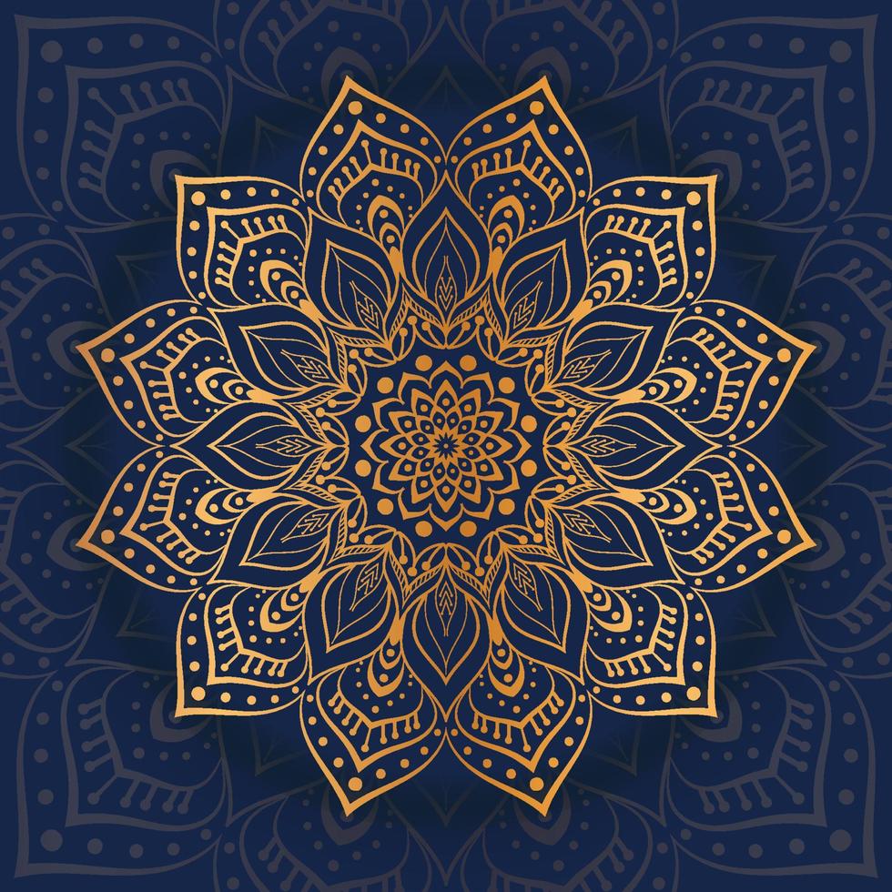 Abstract Golden Luxury mandala background vector