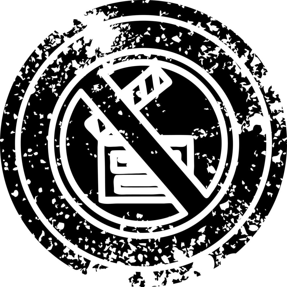 no filming distressed icon vector