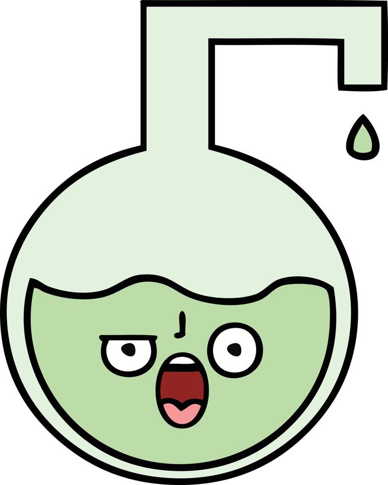 cute cartoon science experiment vector