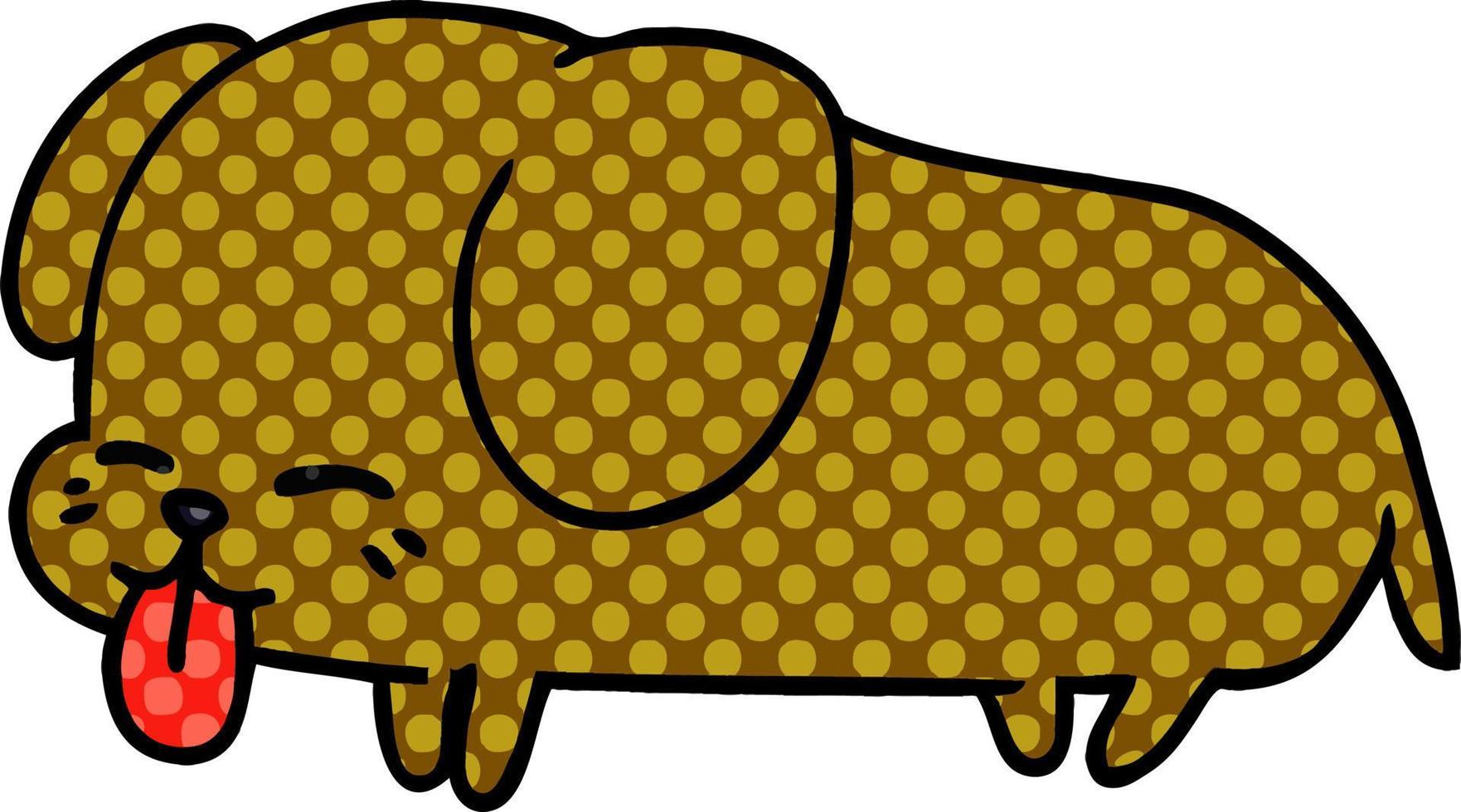 cartoon of cute kawaii dog vector